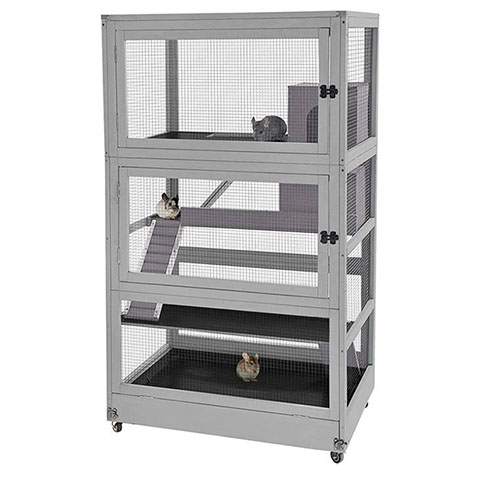 Aivituvin-AIR56 Large Wooden Chinchilla & Ferret Cage