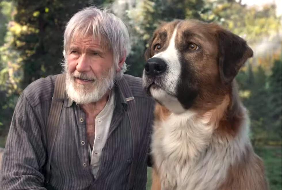 Buck with his owner from the movie The Call of the Wild