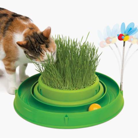 Catit Play Interactive Grass Circuit Ball Cat Toy