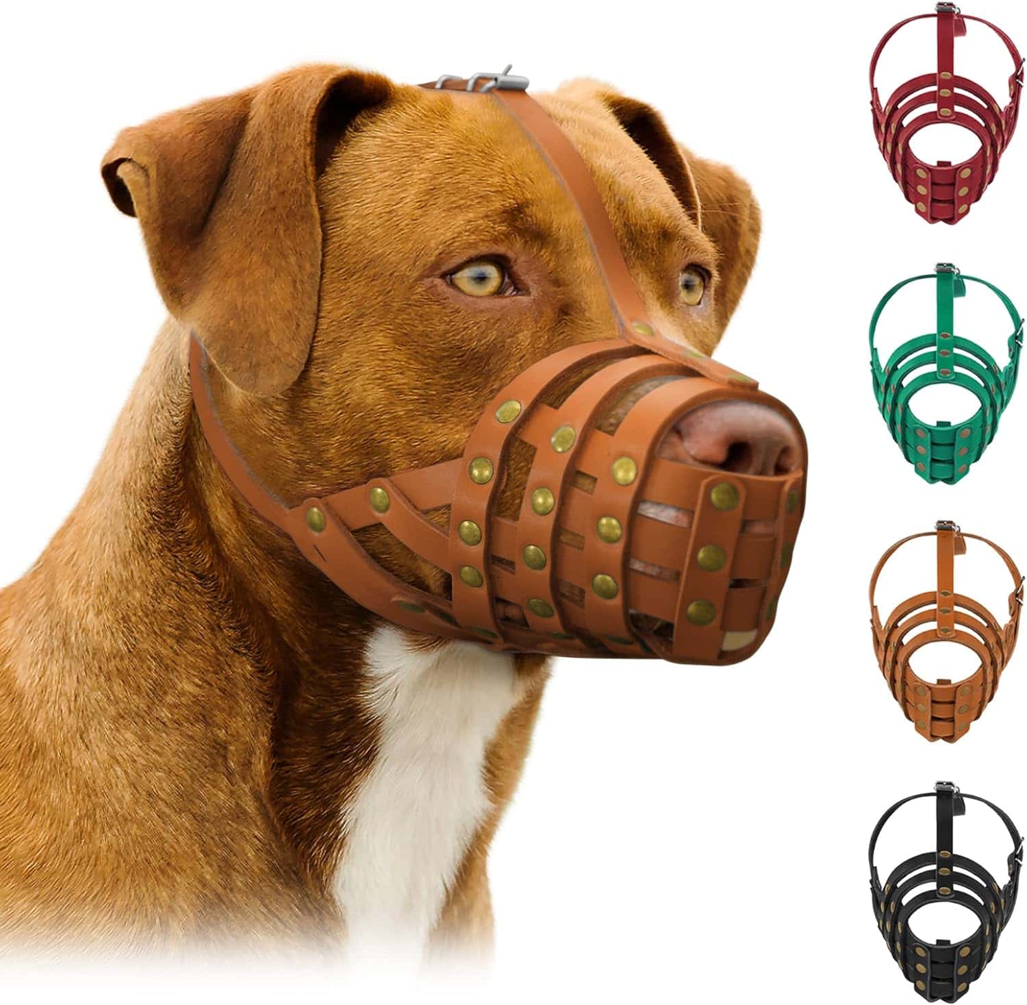 Pitbull Dog Muzzle (Leather)