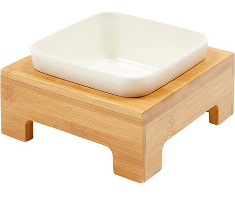 Frisco Square Melamine Dog with Bamboo Stand