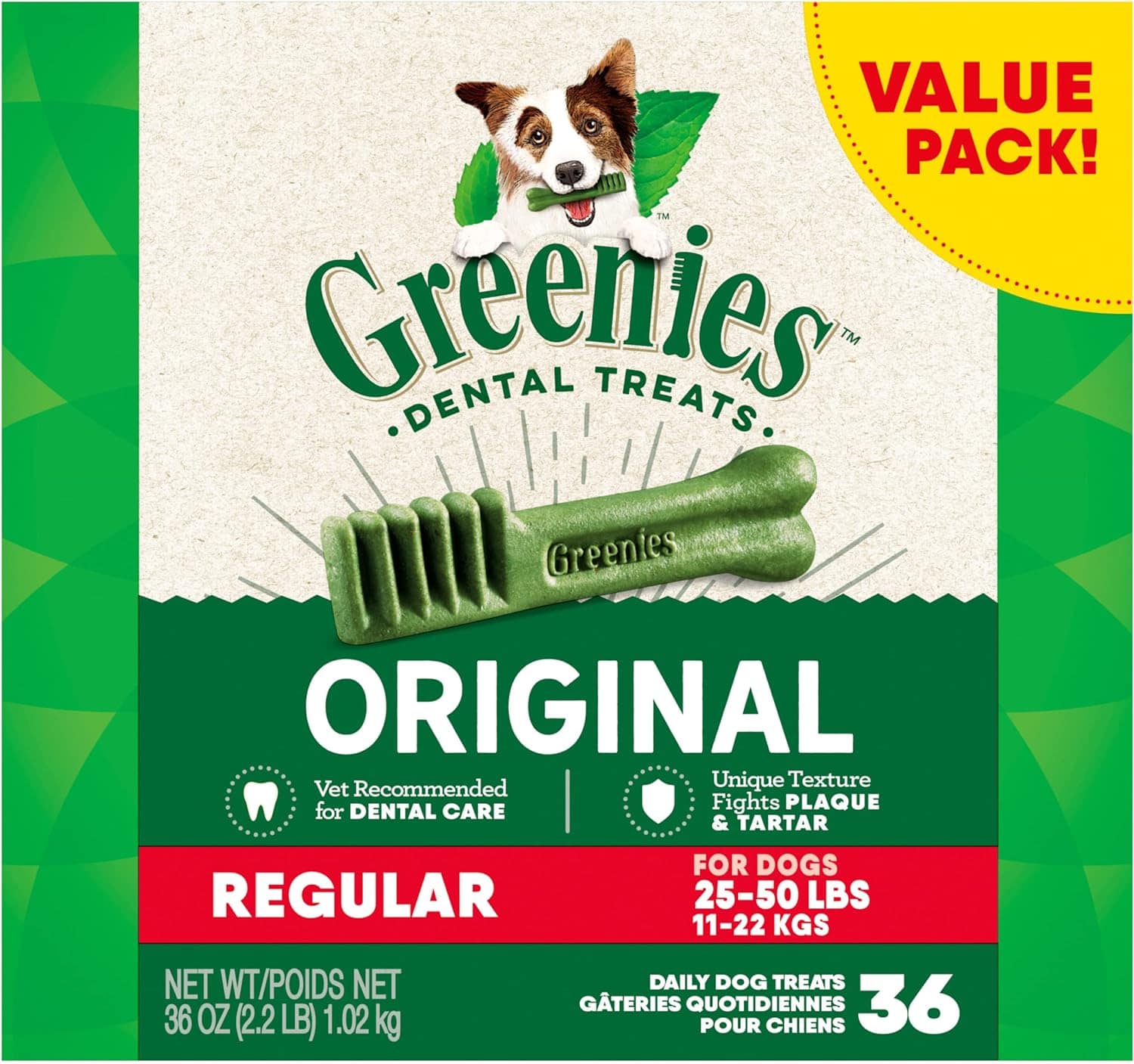 Greenies Regular Dental Dog Treats