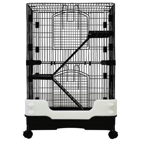 Homey Pet 3 Levels Chinchilla Ferret Hamster Pet Crate with Caster Tray and Urine Guard
