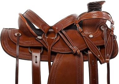 Manaal Enterprises Premium Western Leather Saddle