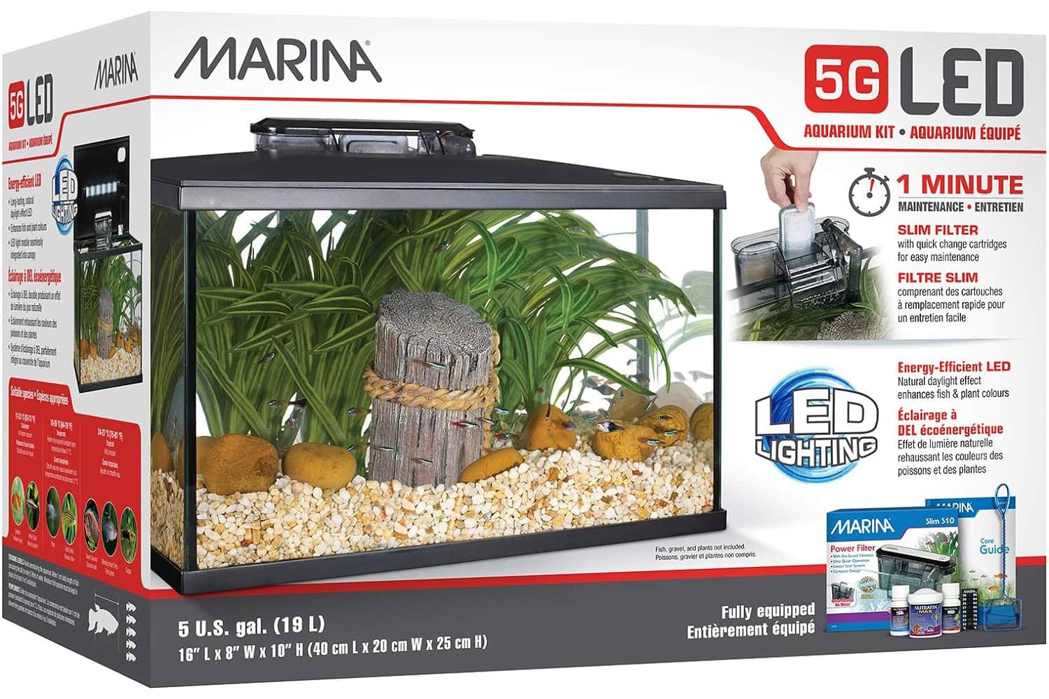 Marina 5 Gallon LED Aquarium Kit