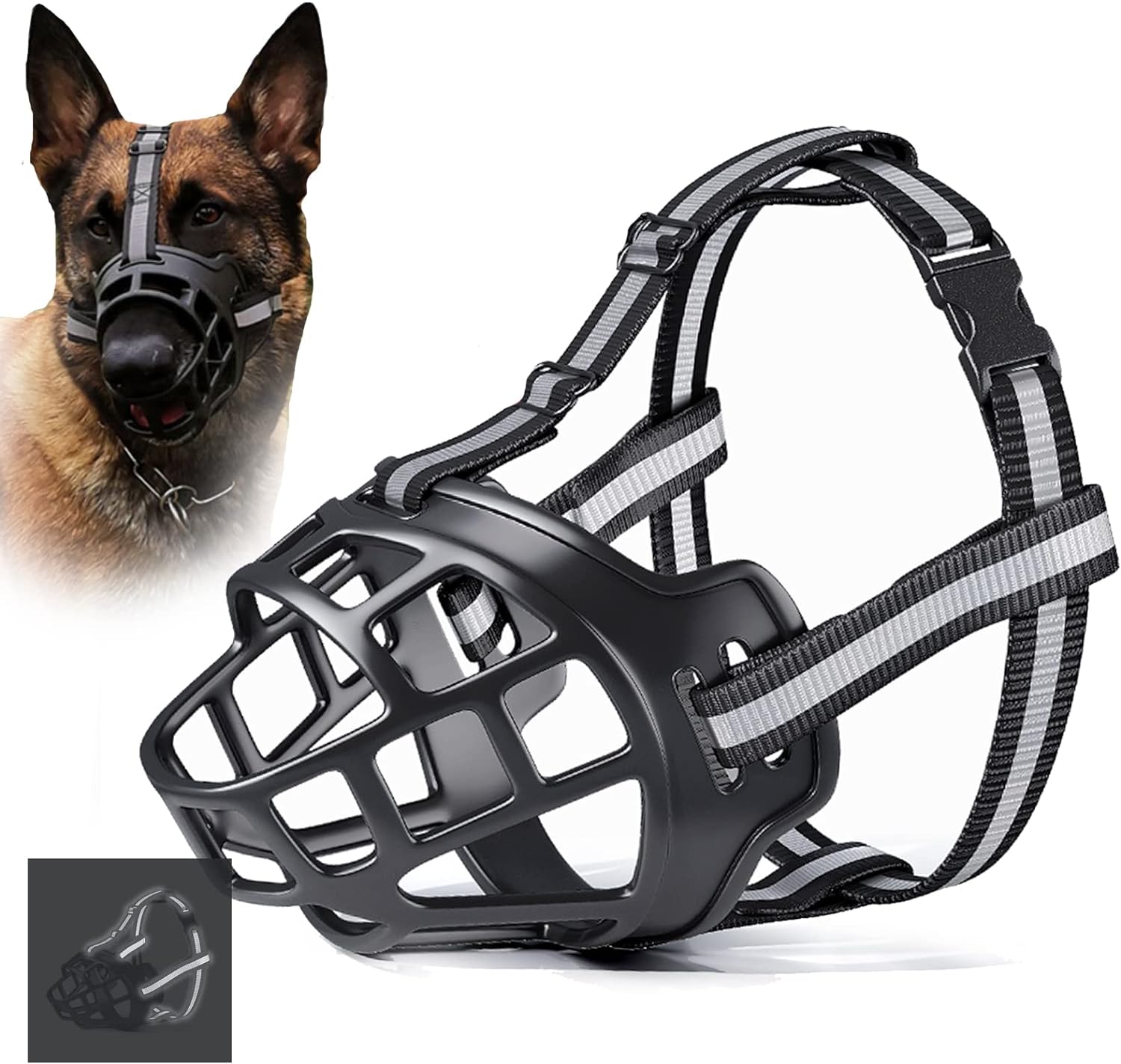 Pacify Dog Muzzles Reflective Basket Muzzle
