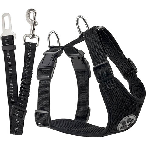 SlowTon Car Safety Dog Harness with Seat Belt_small