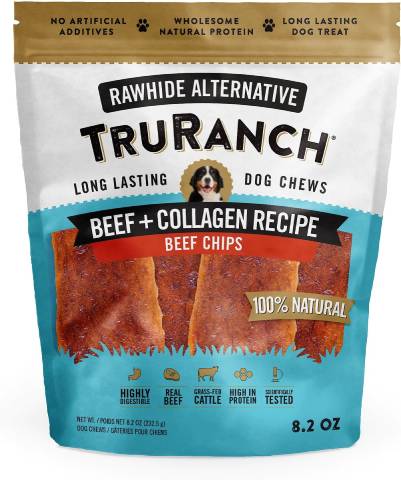 TruRanch Beef Collagen Chips Hard Chew Dog Treats